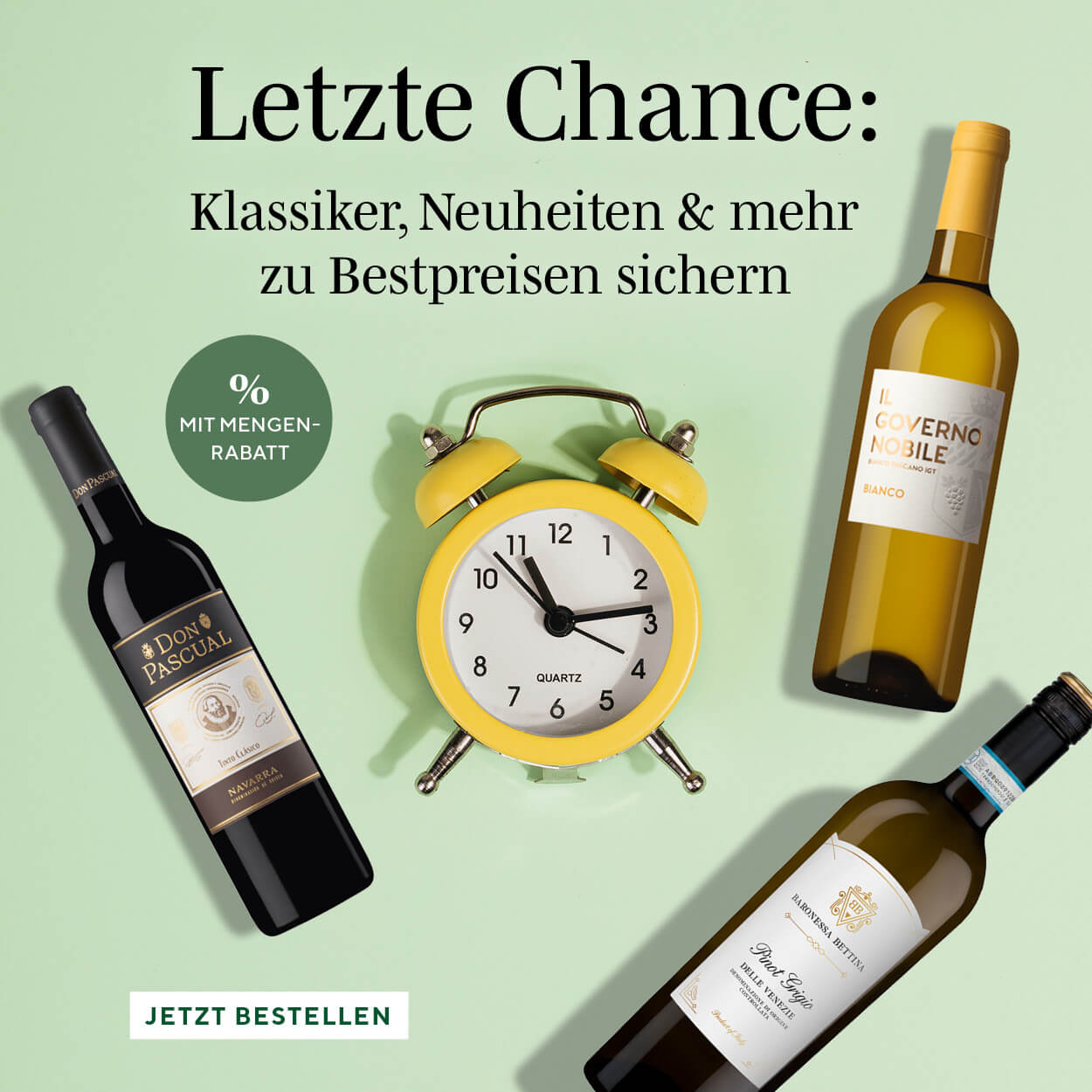 Unsere Top 10 Kundenlieblinge - Weinflaschen und Uhr