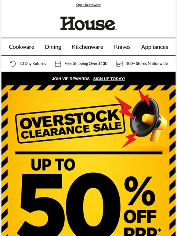 ALL Stock Must GO! 📢 Up to 50% off CLEARANCE Sale
