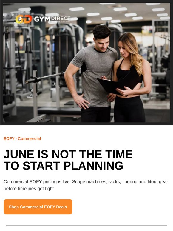 June starts tomorrow. Start the gym upgrade now