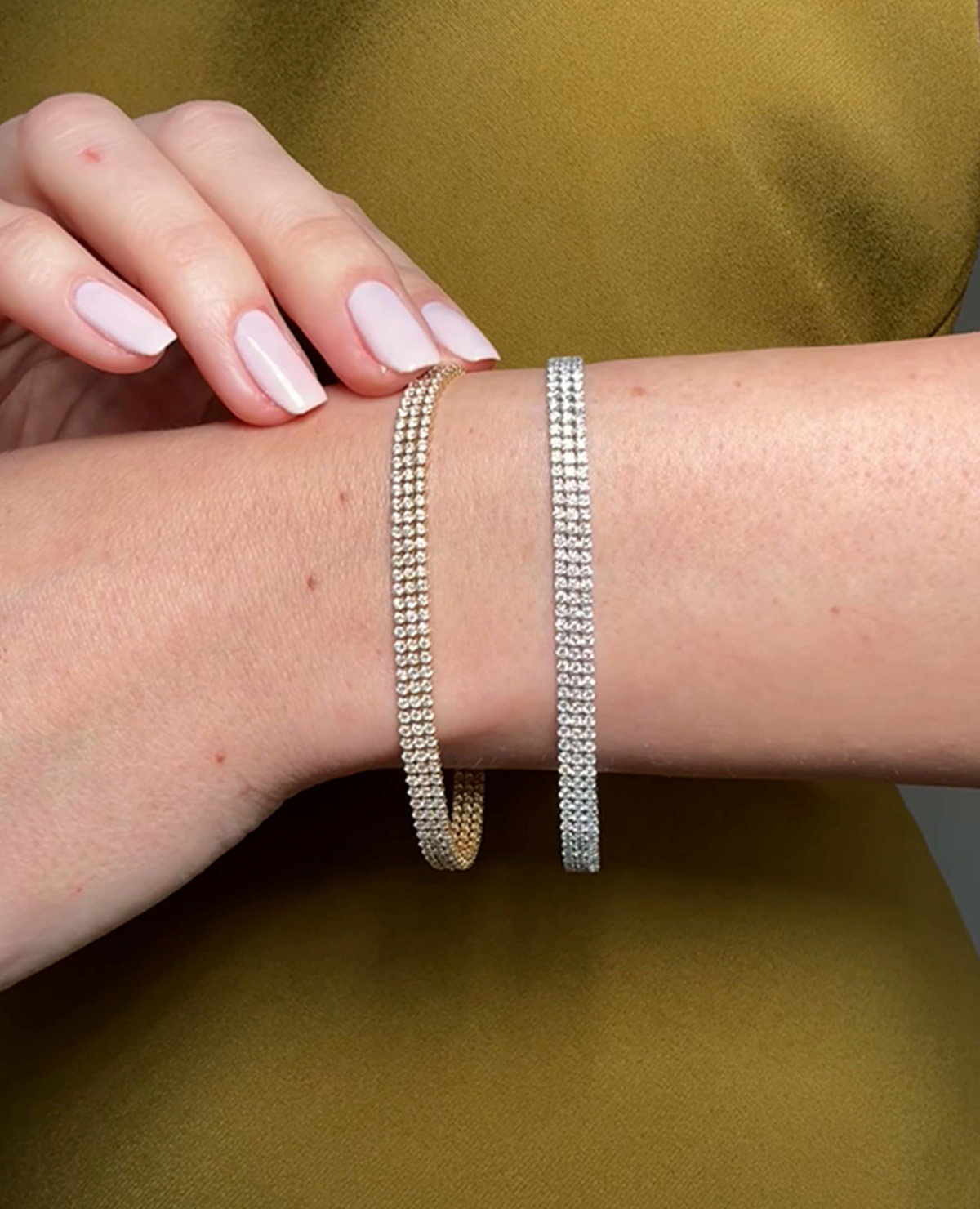 Soirée 4.15ct Round Cut Lab Diamond Tennis Bracelet in 18K White Gold