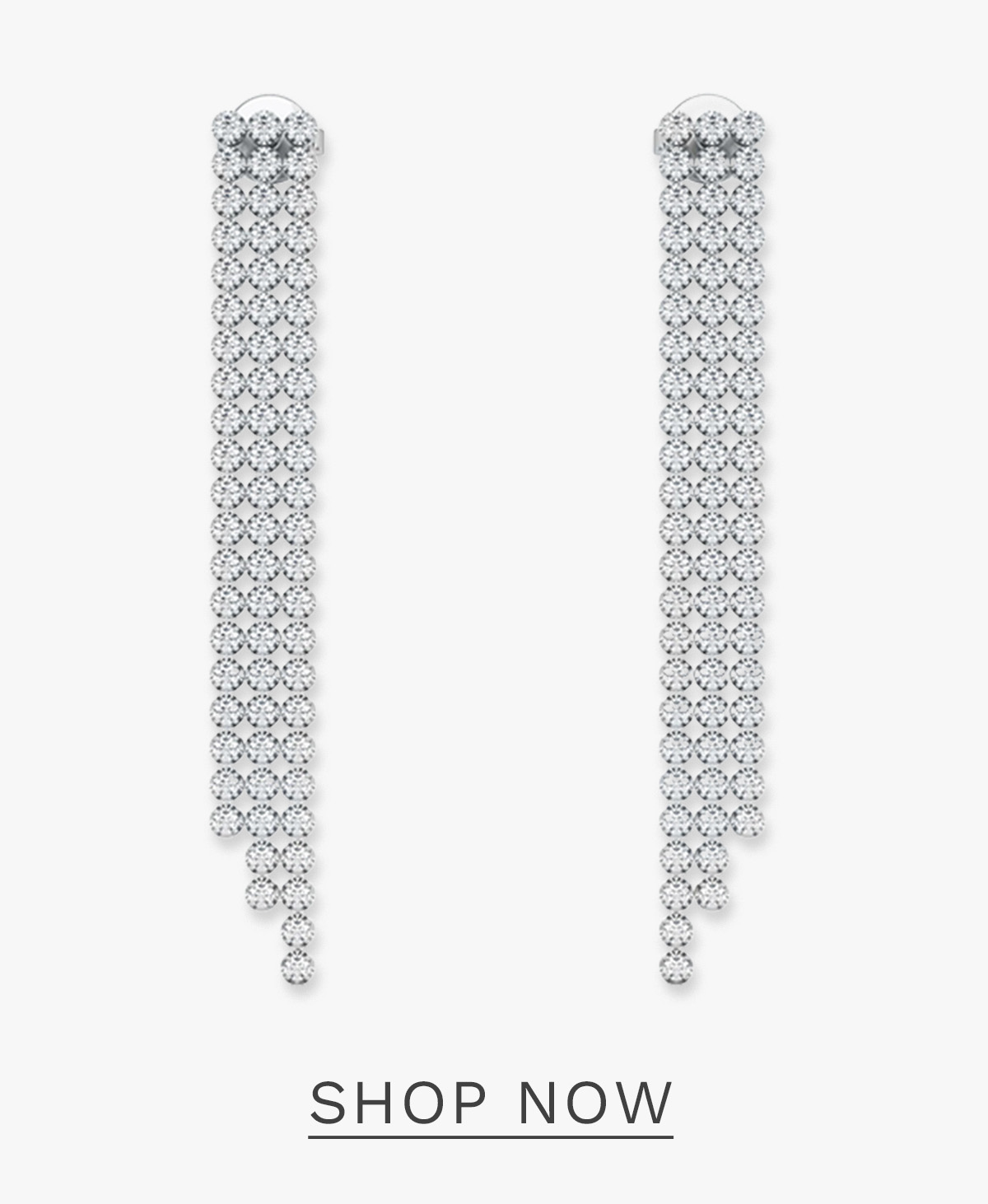Soirée 1.75ct Round Cut Lab Diamond Drop Earrings in 18K White Gold