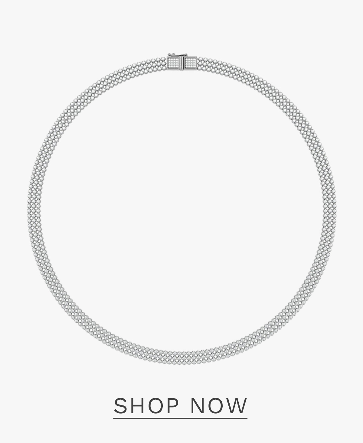 Soirée 7.25ct Round Cut Lab Diamond Choker Necklace in 18K White Gold