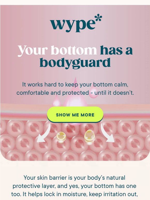Your bottom has a barrier. Seriously. 🍑