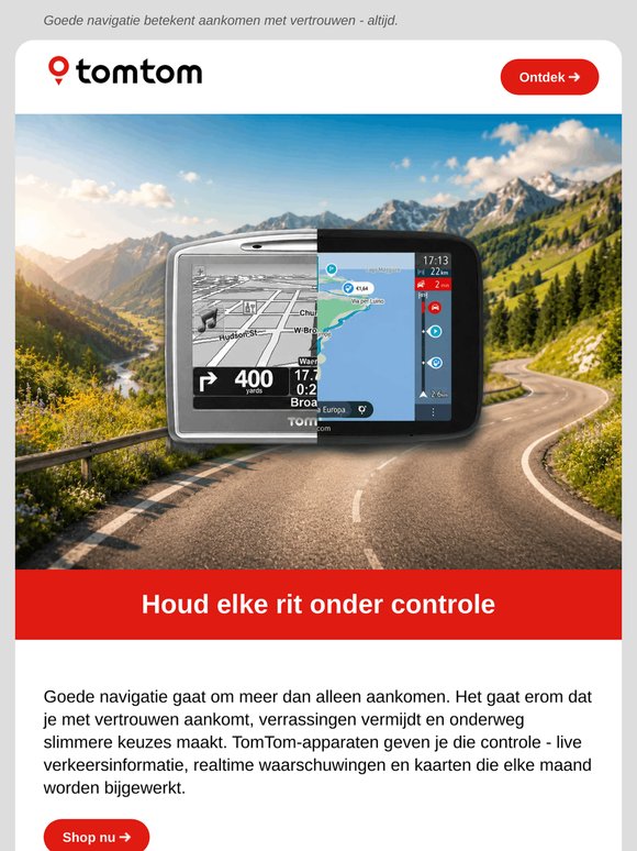 Elk ritje is ontspannen, met TomTom