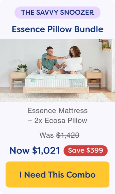 The Savvy Snoozer. Shop Essence Pillow Bundle. Save $342.
