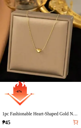 1pc Fashionable Heart-Shaped Gold Necklace For Women; Stainless Steel Millennium Gold Jewelry For Women; Summer Beach Accessory; Women's Necklace; Women's Gift; Mother's Gift; Valentine's Day Gift