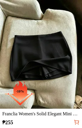 Franclia Women's Solid Elegant Mini Skirt, Casual Summer Outfit,Women's Simple Casual Mini Skirt, Fashion Daily Wear