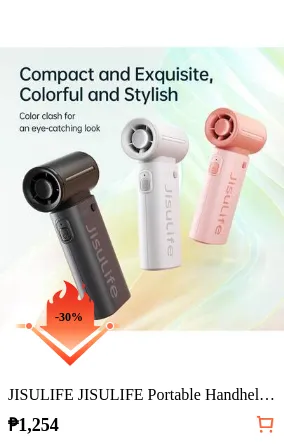JISULIFE JISULIFE Portable Handheld Fan Life9, Turbo Power High Speed Air [12H Max Cooling Time], 5 Gear Wind, 3600mAh Rechargeable, Mini Pocket Design, Personal Fan For Travel Concerts Camping Makeup