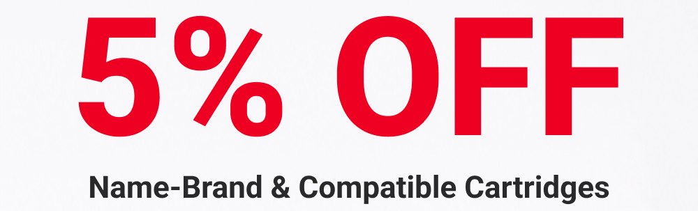 One cartridge or full restock? Keep essential printing supplies within reach this Memorial Day. For a limited time, receive 5% off your order of compatible and name-brand printer cartridges, making it easier to stay stocked for work, home, and everyday printing needs.                Shop By Printer Brand
