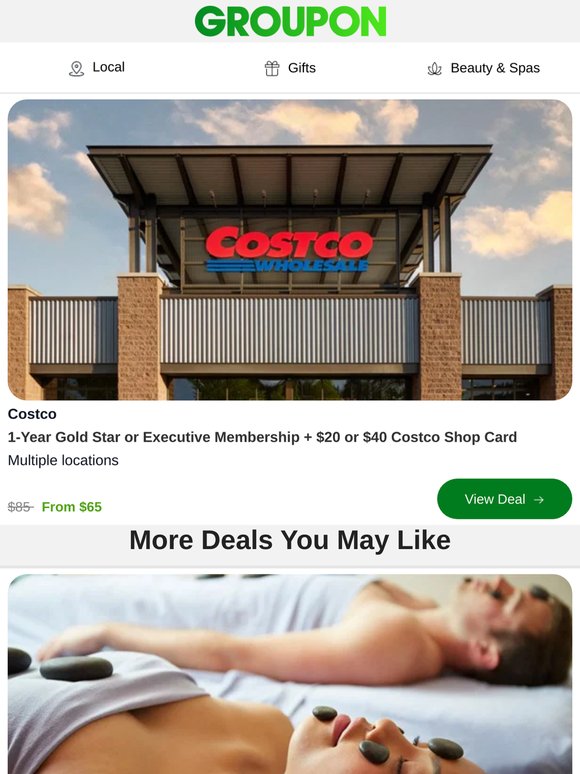 Costco Membership + $45 Shop Card from $65