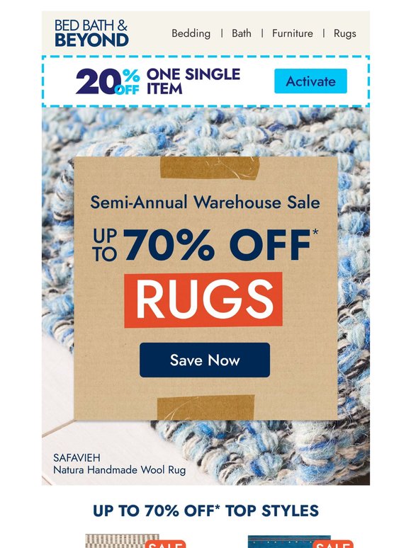 Up to 70% off rugs + free shipping on 1,000s of styles 
