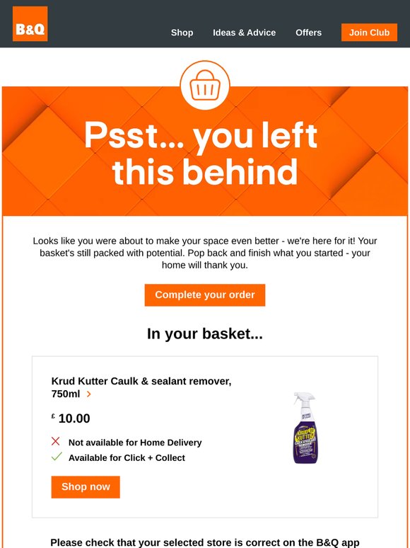 Don't forget - you left something behind