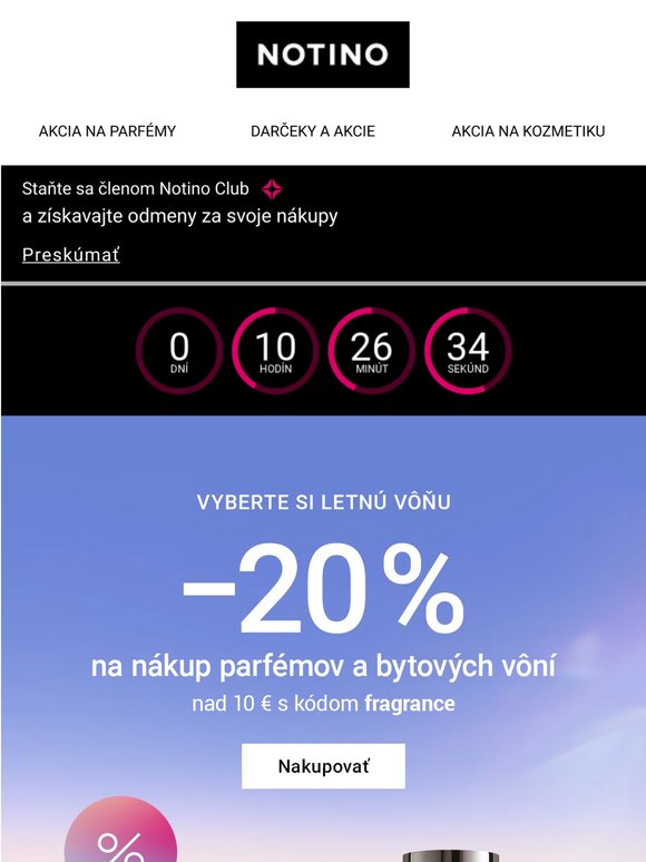 Ešte dnes 20 % zľava na letné vône pre vás aj váš byt