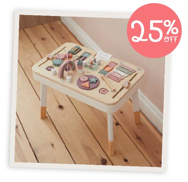 Personalised Pink Wooden Children's Activity Table FSC®