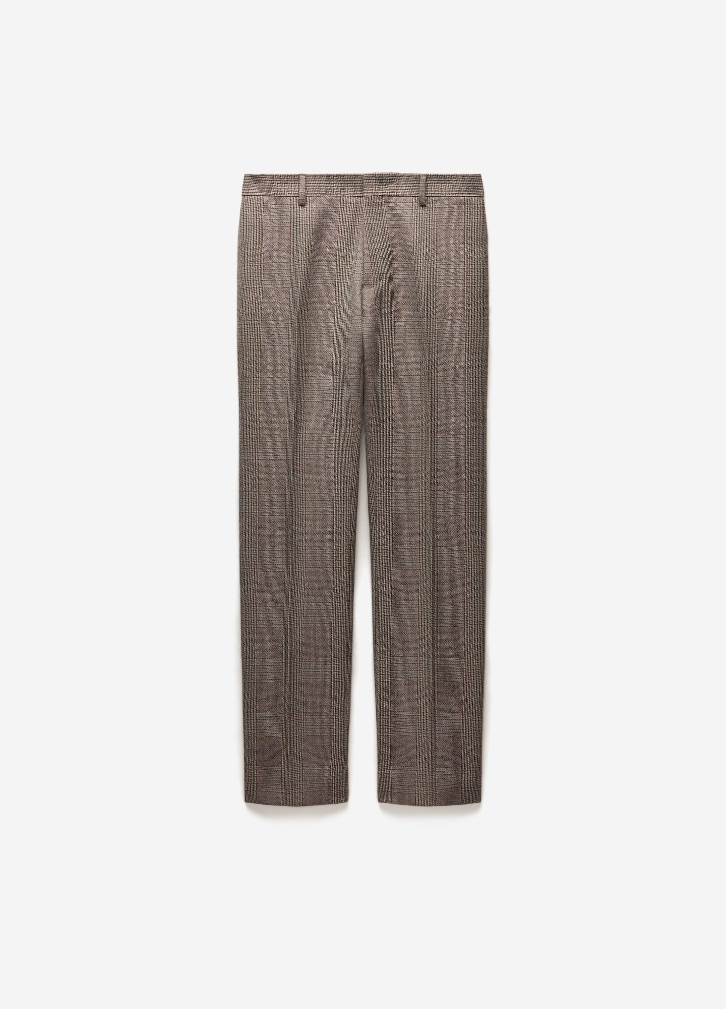Image of Glen Check Bootcut Evening Pants Mahogany