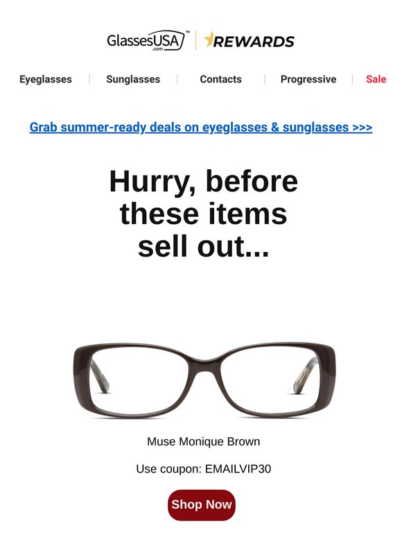Buy those Muse frames now for 30% off, before it's too late