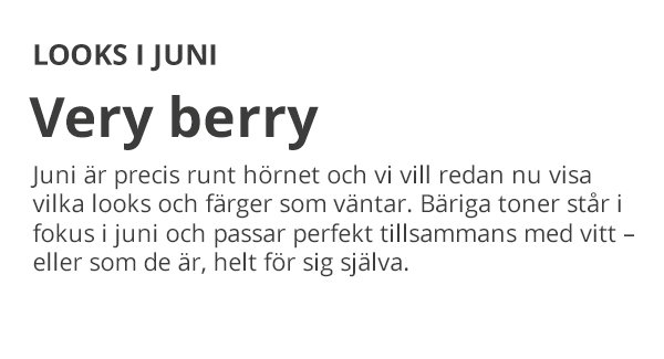Looks i juni: Very berry
