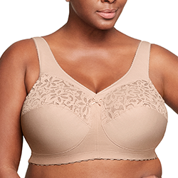 Glamorise Magic Lift Cotton Full Figure Wireless Support Bra front