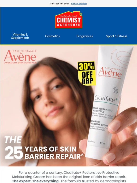 Avène skin barrier care, now up to 30% off RRP ✨