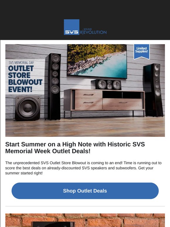 Final Hours! SVS Outlet Store Speaker & Subwoofer Blowout Event!
