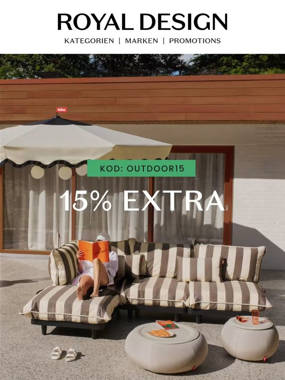 Gestalten Sie Ihren Sommer-Außenbereich – 15% Rabatt mit Code