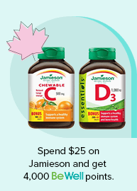 Spend $25 on Jamieson get 4,000 points