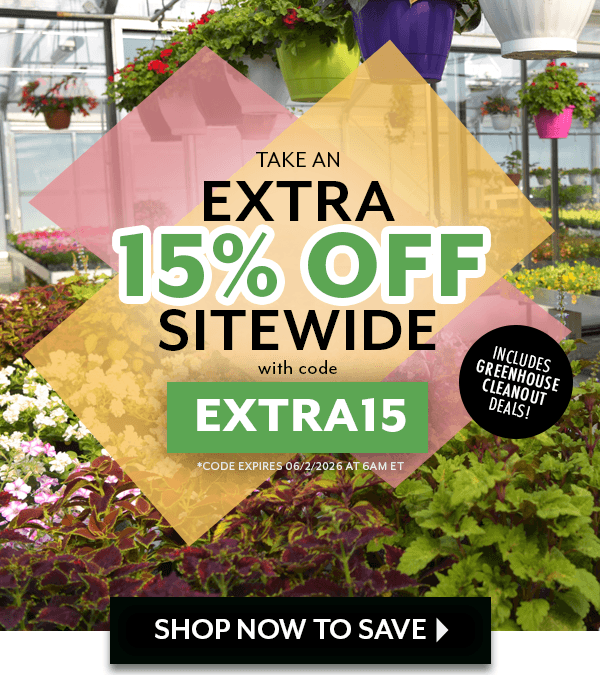 Take an EXTRA 15% OFF Sitewide with code EXTRA15