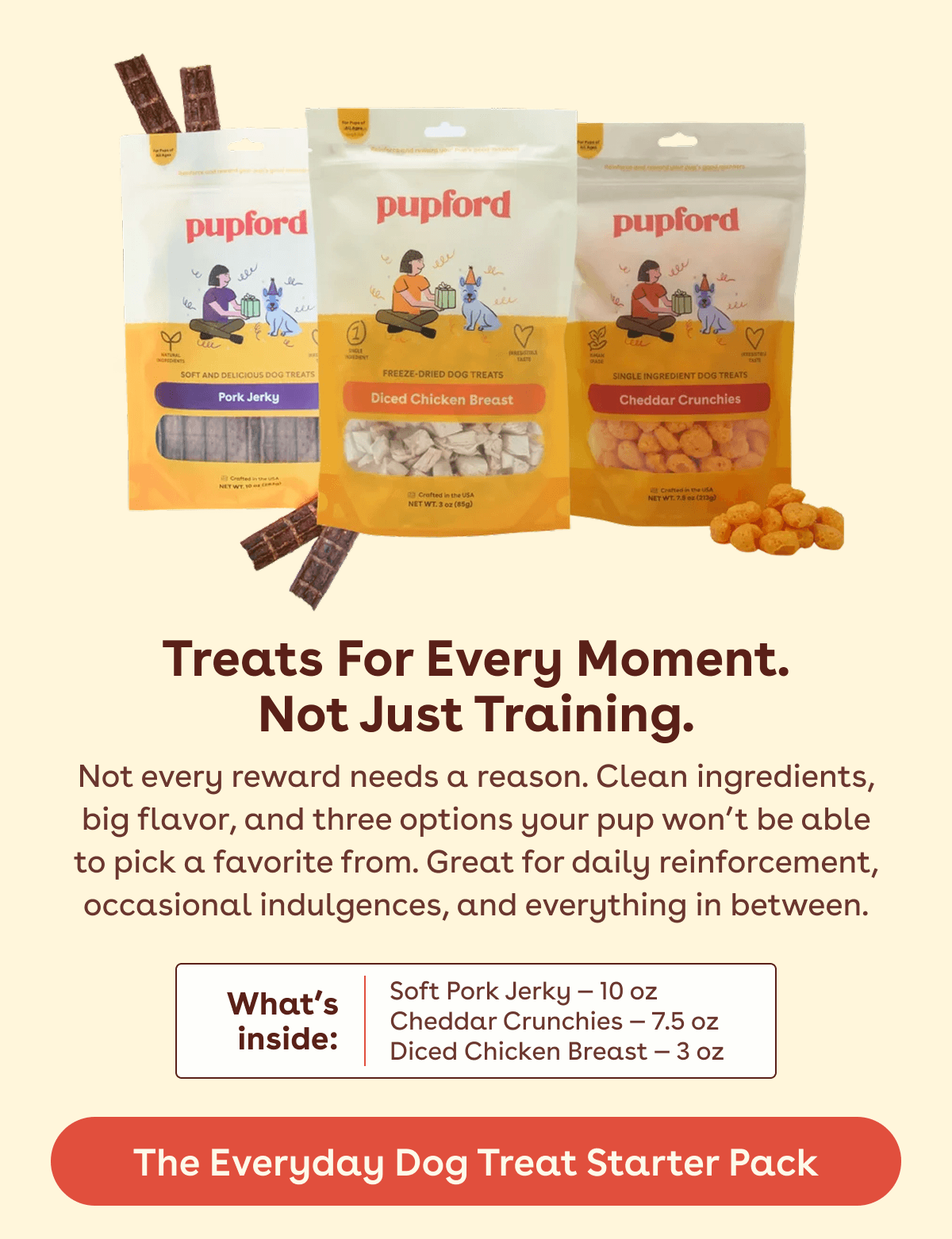 The everyday dog treat starter pack 
