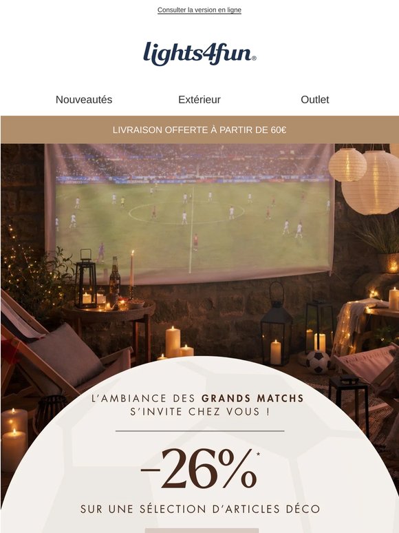 ⚽ -26% pour faire vibrer vos soirées