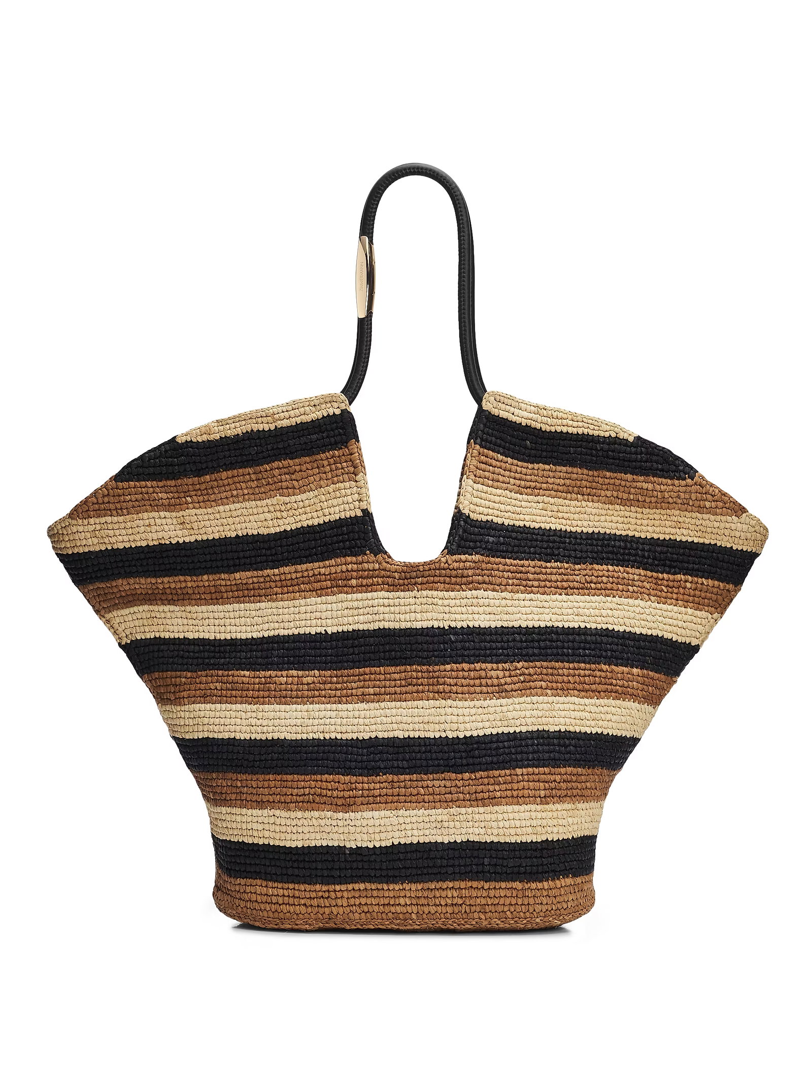 Zimmermann Goldentime Large Striped Handwoven Raffia Tote Bag