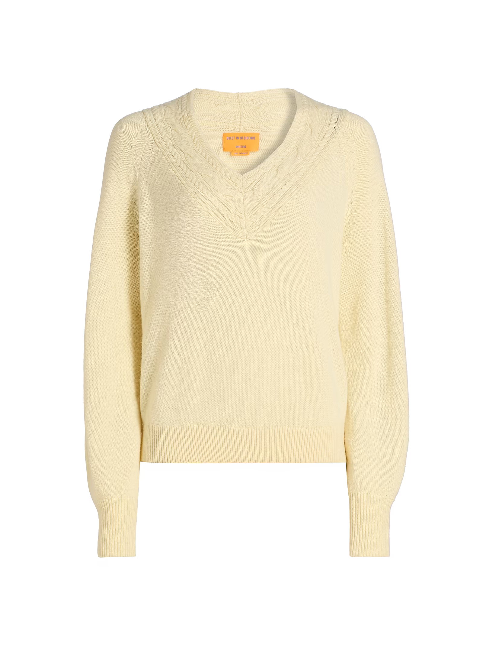 Guest In Residence The Varsity Cashmere V-Neck Sweater
