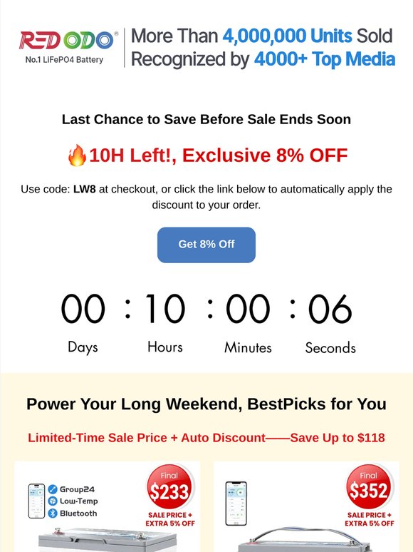 🔥【Final 10H】Last Chance to Save Before Sale Ends, Don‘t Miss It!!