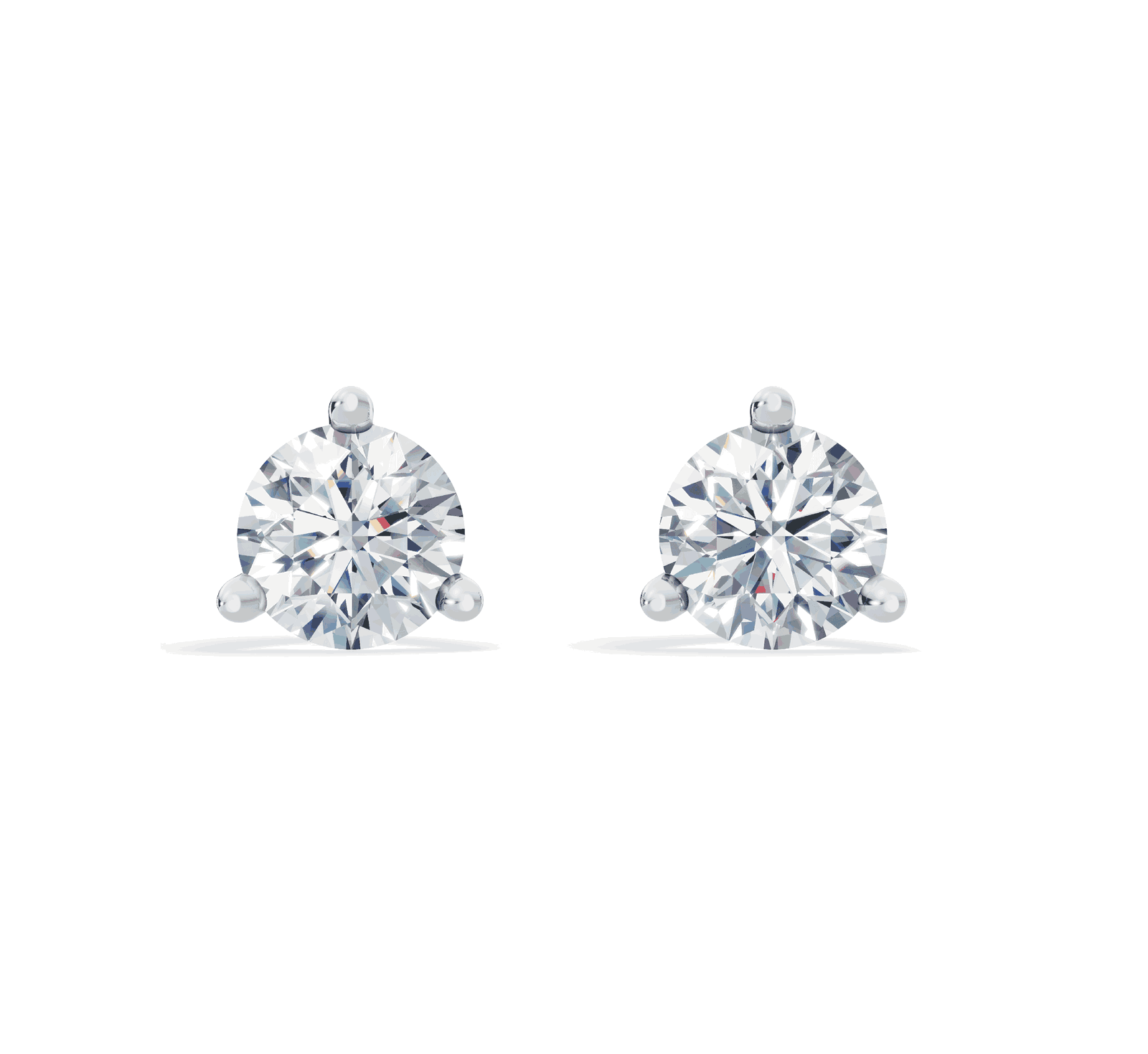 Image of Three-Prong Martini Lab Diamond Guardian Back Earrings (3 ct. tw.)