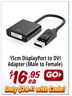 15cm DisplayPort to DVI Adapter
