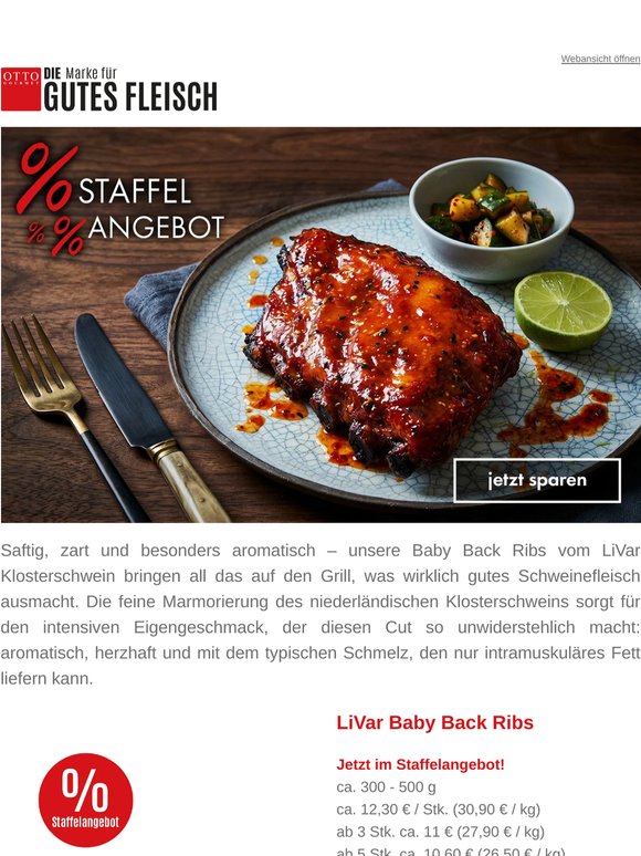 - 20 % auf LiVar Schweine Kotelettrippchen