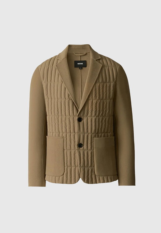 JOHN Mixed-media vertical quilt blazer