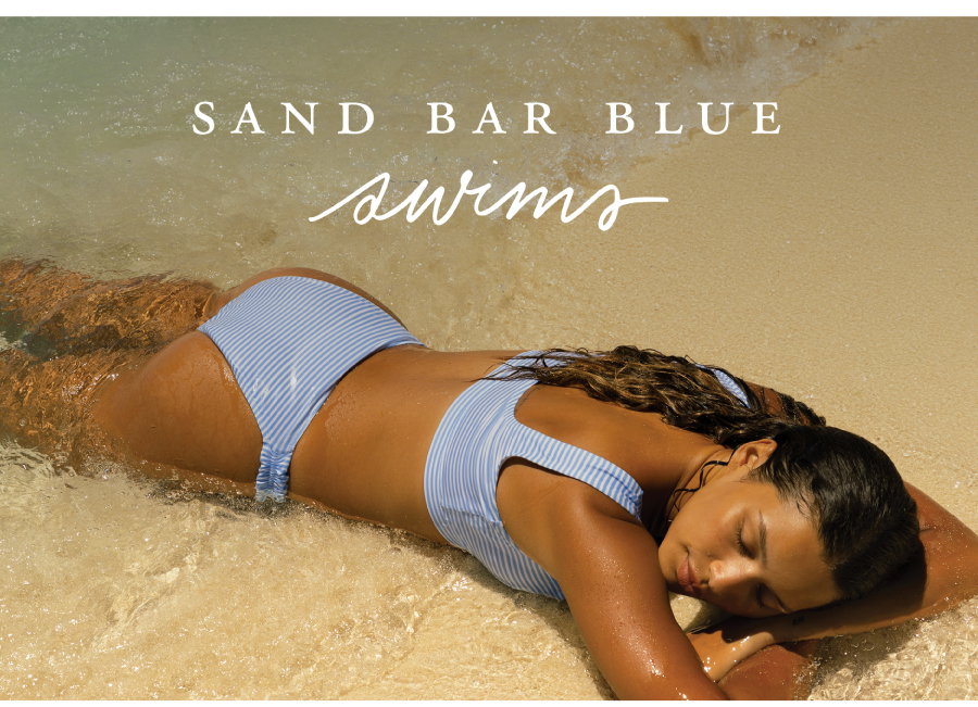 sand bar blue swims