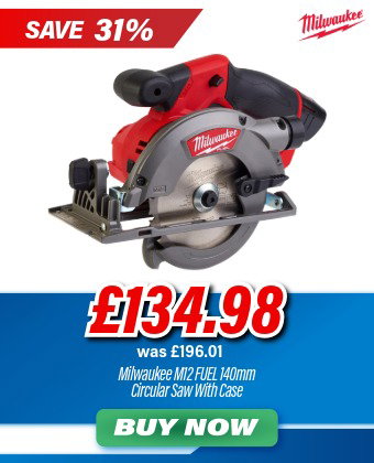 Milwaukee M12CCS44-X M12 FUEL 12V 140mm Circular Saw with Free Case