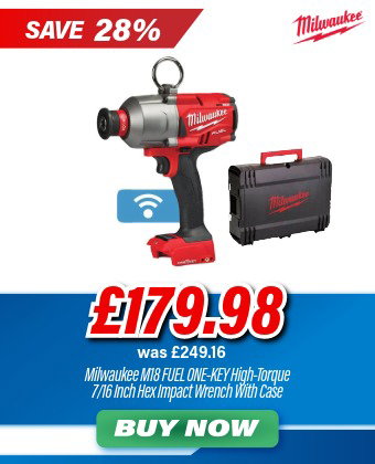 Milwaukee M18ONEFHIWH716-0X M18 One Key FUEL High-Torque 7/16 Inch Hex Utility Impact Wrench with Free Case