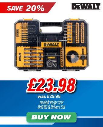 DeWalt DT71583-QZ 102 Piece SDS Drill Bits and Drivers Set