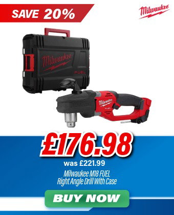 Milwaukee M18CRAD2-0X M18 FUEL 18V Right Angle Drill (Body Only) with Free Case