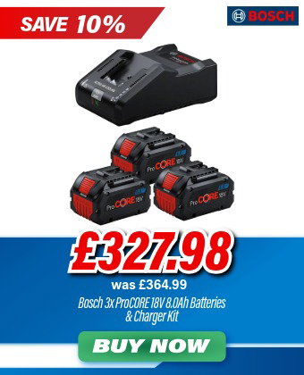 Bosch Professional ProCORE18V 8.0Ah Battery Set – 3 Batteries with GAL 18V‑160 Fast Charger