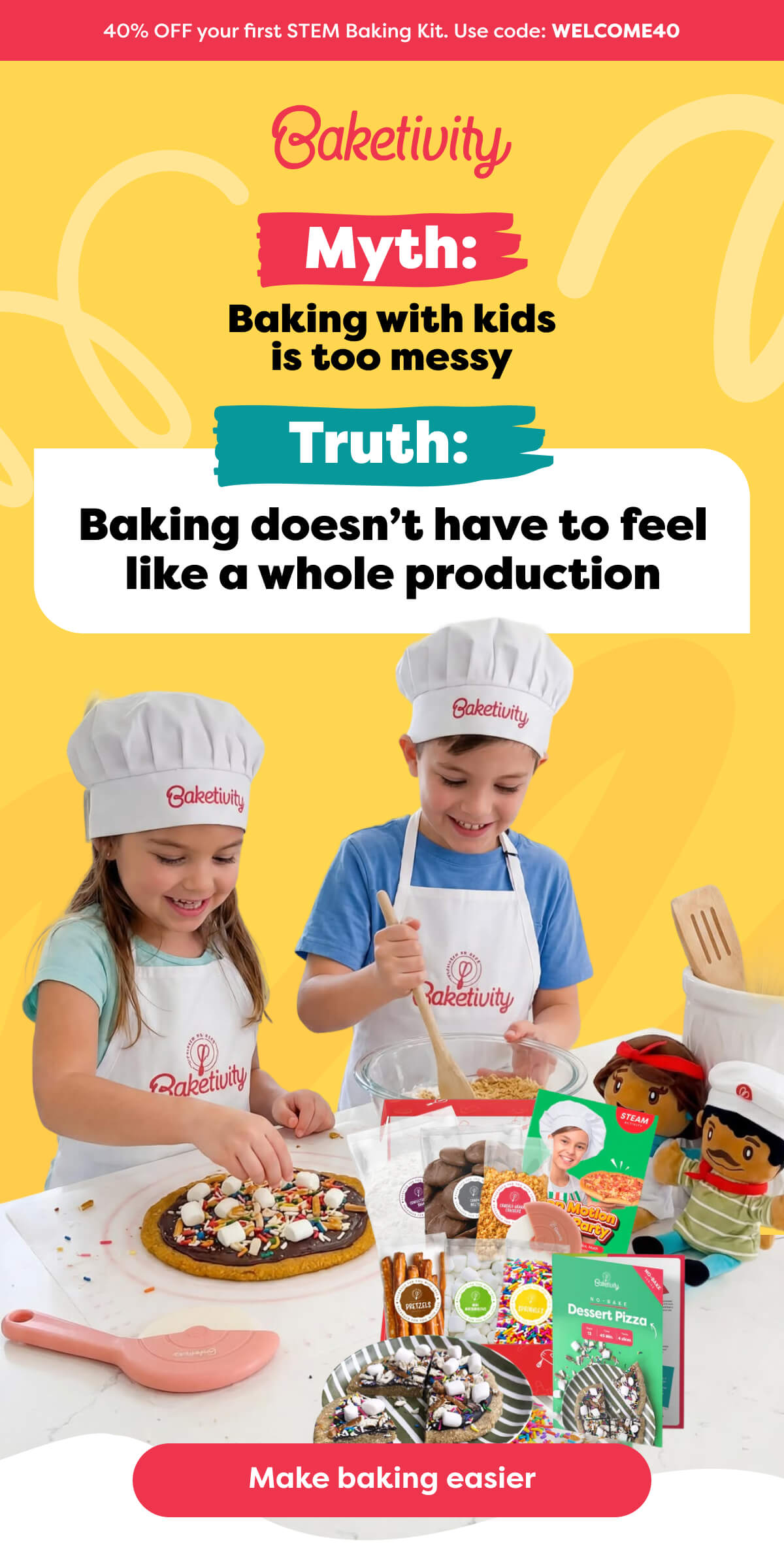 Baking with kids is too messy