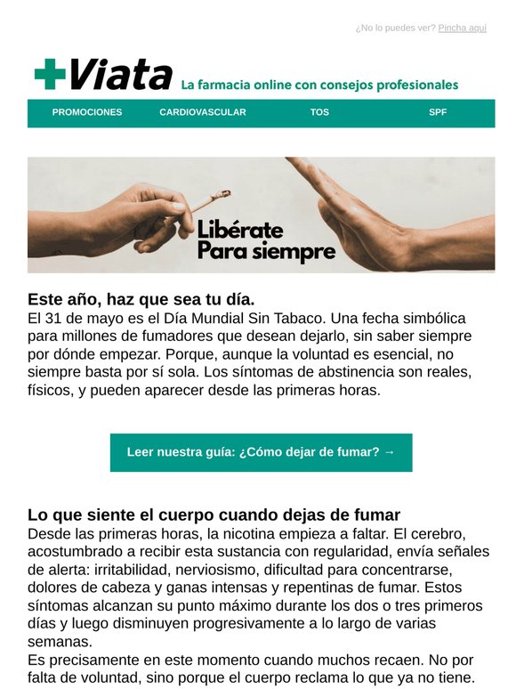 Día Mundial Sin Tabaco: ¿y si este fuera tu momento?