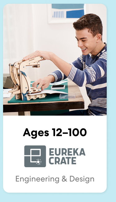 Eureka Crate (Ages 12-100): bring science and engineering to life, building cool creations that are both practical and packed with fun