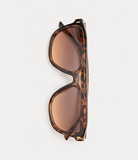 Round Mask Sunglasses in Brown Mix