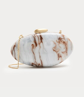 Marble Pearl Clutch Bag