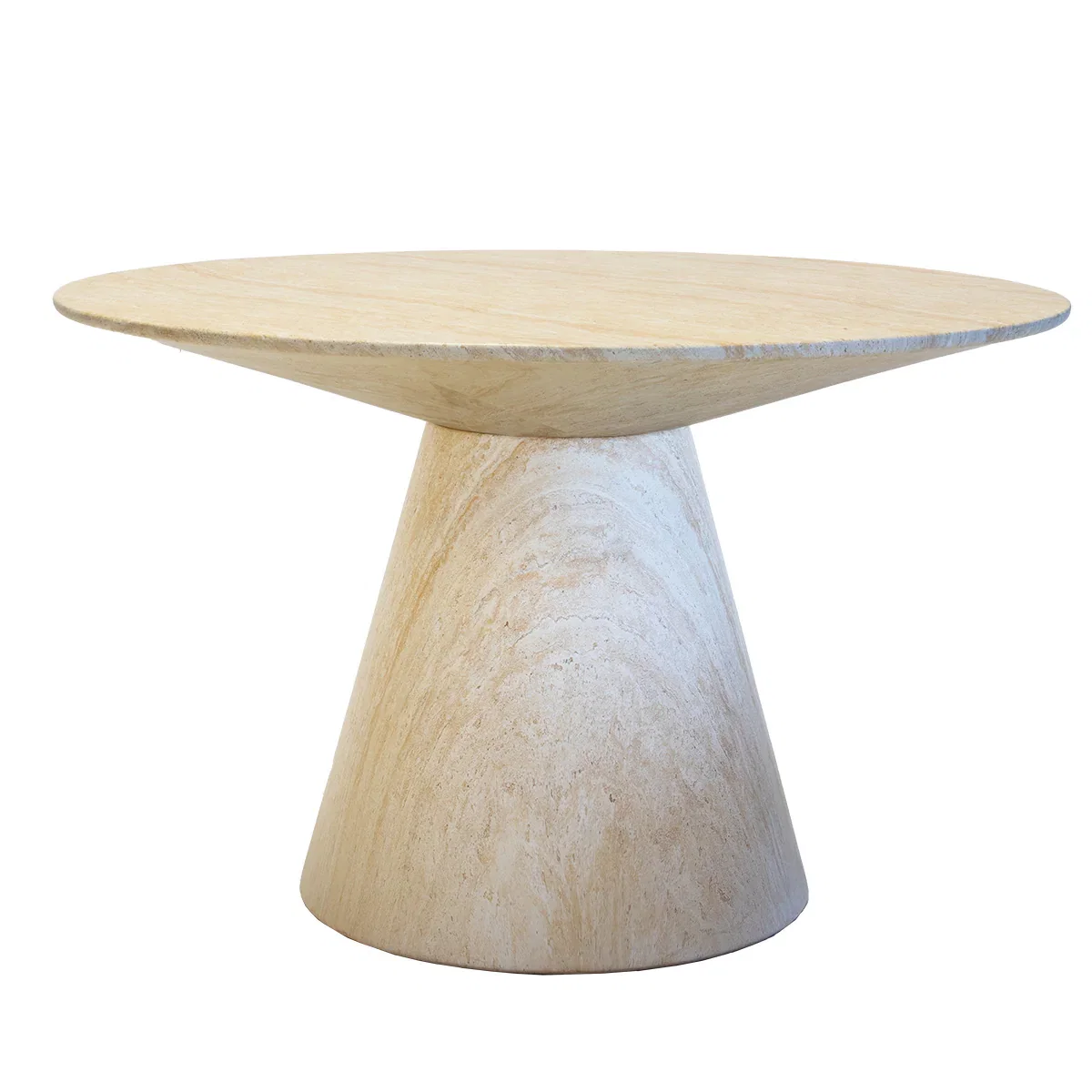 Image of DÉJA Living Tuintafel Stockholm - Rond Travertin - 120x120x75cm