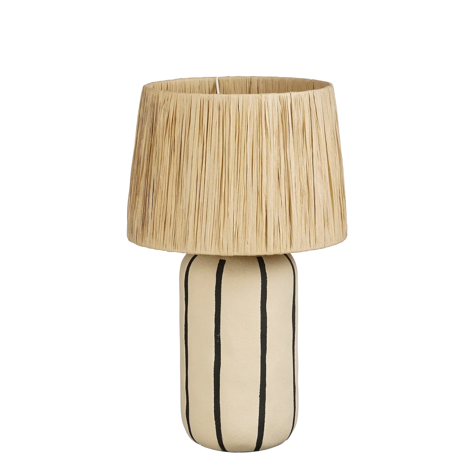 Image of Mica Decorations Denton Tafellamp Woonkamer - Lamp Decoratief met Lampenkap - Bureaulamp Tafellampen Woonkamer - 48 x ⌀28 cm - Keramiek, Metaal,