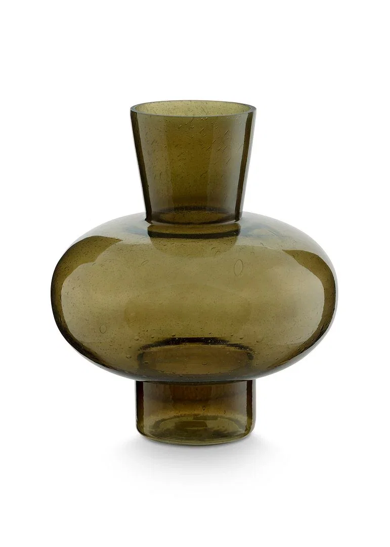 Image of vtwonen Glazen Vaas - Groen - Glas - 23x27 cm
